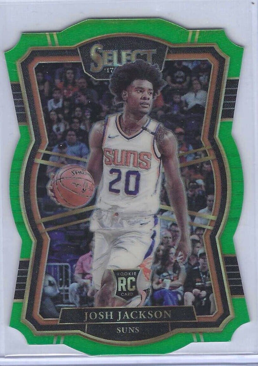 JOSH JACKSON 2017-18 PANINI SELECT PREMIER LEVEL LIME GREEN PRIZM DIE CUT RC /65