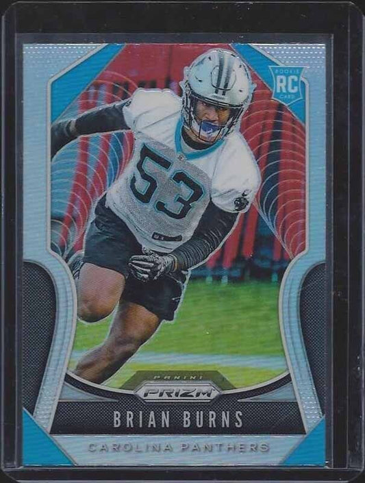 BRIAN BURNS 2019 PANINI PRIZM ROOKIE SILVER PRIZMS SP RC #318