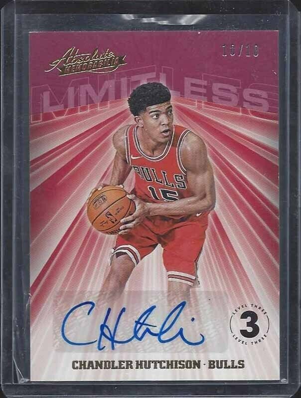 CHANDLER HUTCHISON 2018-19 ABSOLUTE LIMITLESS RED ROOKIE RC #D 10/10