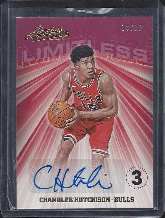 CHANDLER HUTCHISON 2018-19 ABSOLUTE LIMITLESS RED ROOKIE RC #D 10/10