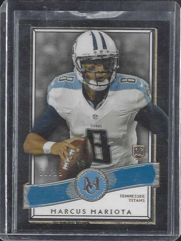 MARCUS MARIOTA 2015 TOPPS MUSEUM BLUE TITANS ROOKIE RC #D 52/99