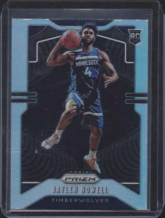 JAYLEN NOWELL 2019-20 PANINI PRIZM SILVER ROOKIE PRIZMS SSP RC #281