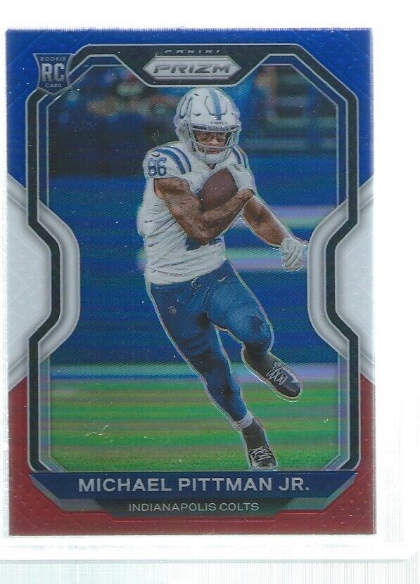 MICHAEL PITTMAN JR 2020 PANINI PRIZM RED WHITE BLUE PRIZMS ROOKIE RC #333