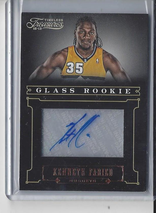 KENNETH FARIED 2012-13 TIMELESS TREASURES GLASS ROOKIE AUTO RC #D 59/499