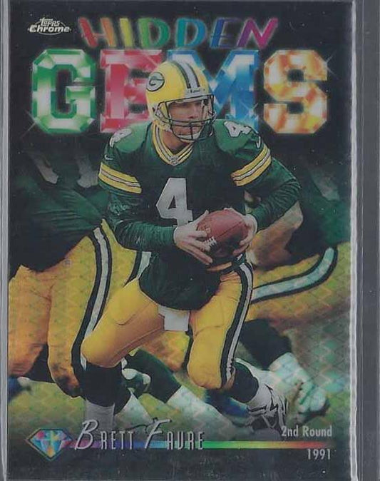 BRETT FAVRE 1998 TOPPS CHROME HIDDEN GEMS REFRACTOR #6