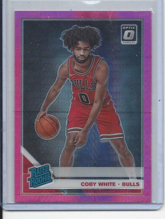 COBY WHITE 2019-20 DONRUSS OPTIC PINK HYPER HOLO PRIZM RC #180