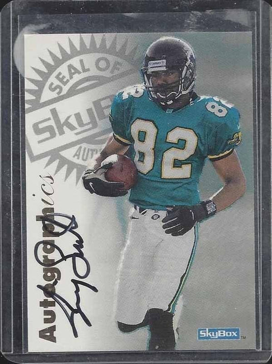 JIMMY SMITH 1997 FLEER SKYBOX AUTOGRAPHICS JACKSONVILLE JAGUARS ON CARD AUTO