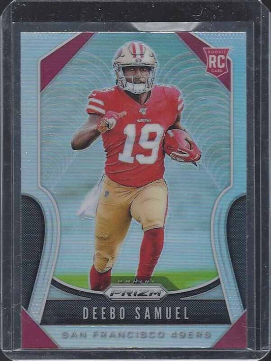 DEEBO SAMUEL 2019 PANINI PRIZM SILVER ROOKIE PRIZMS SSP RC #346