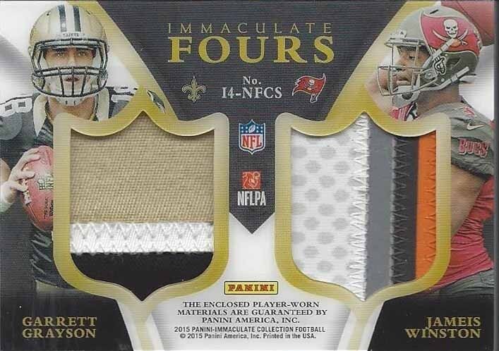 JAMEIS WINSTON GRAYSON FUNCHESS COLEMAN 2015 IMMACULATE FOURS QUAD PATCH RC /15