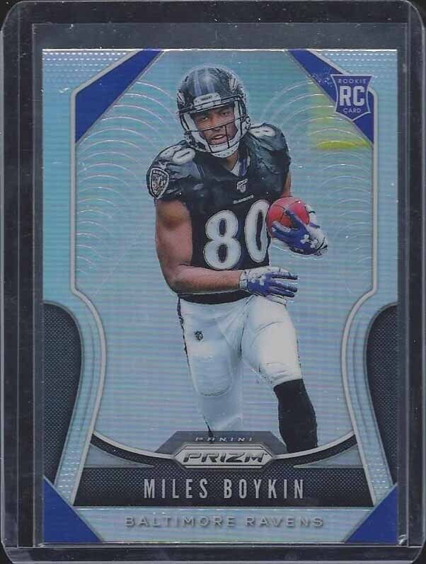 MILES BOYKIN 2019 PANINI PRIZM SILVER ROOKIE PRIZMS SSP RC #351
