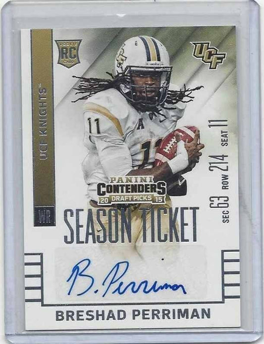 BRESHAD PERRIMAN 2015 PANINI CONTENDERS DRAFT PICKS TRUE ROOKIE AUTO RC