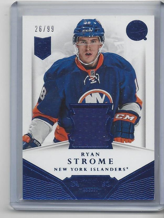RYAN STROME 2013-14 PANINI DOMINION BLUE ROOKIE JERSEY RC #D 26/99