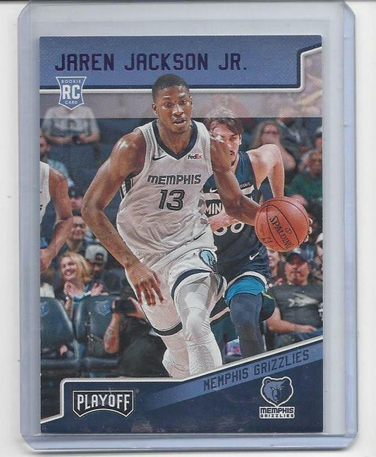 JAREN JACKSON JR 2018-19 CHRONICLES PLAYOFF PURPLE ROOKIE RC #D 42/49