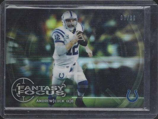 ANDREW LUCK 2014 TOPPS CHROME FANTASY FOCUS REFRACTOR #D 7/99
