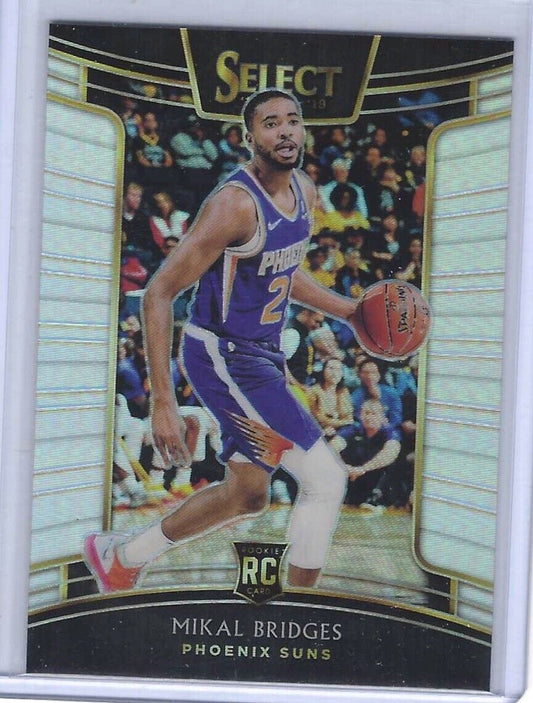 MIKAL BRIDGES 2018-19 PANINI SELECT SILVER PRIZM ROOKIE CONCOURSE LEVEL RC #95