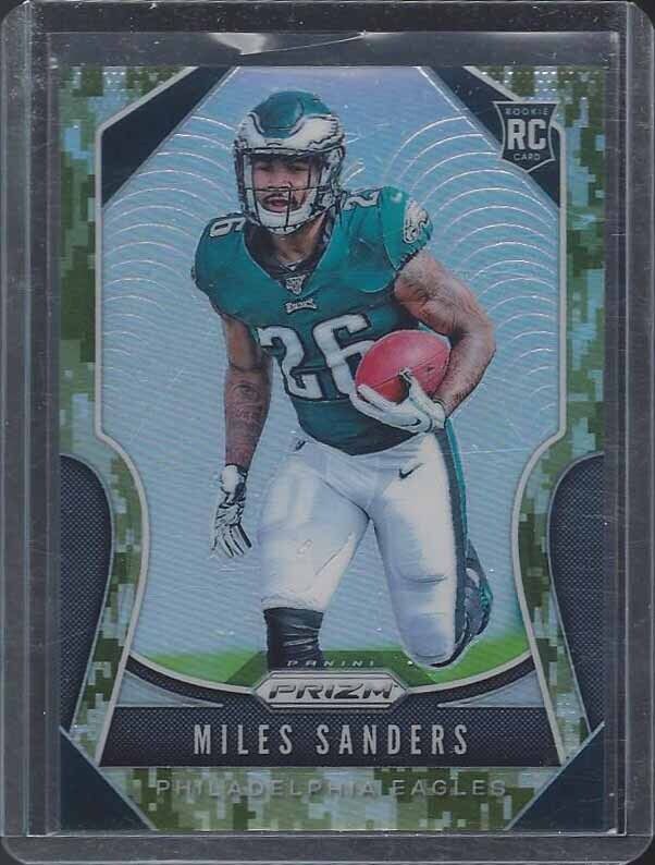 MILES SANDERS 2019 PANINI PRIZM CAMO ROOKIE PRIZMS RC #D 12/25