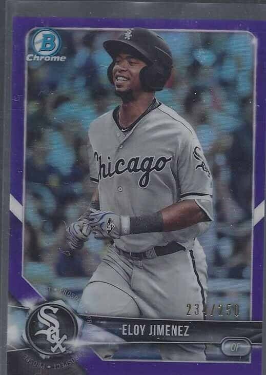 ELOY JIMENEZ 2018 BOWMANS CHROME PURPLE REFRACTOR PROSPECT #D 234/250
