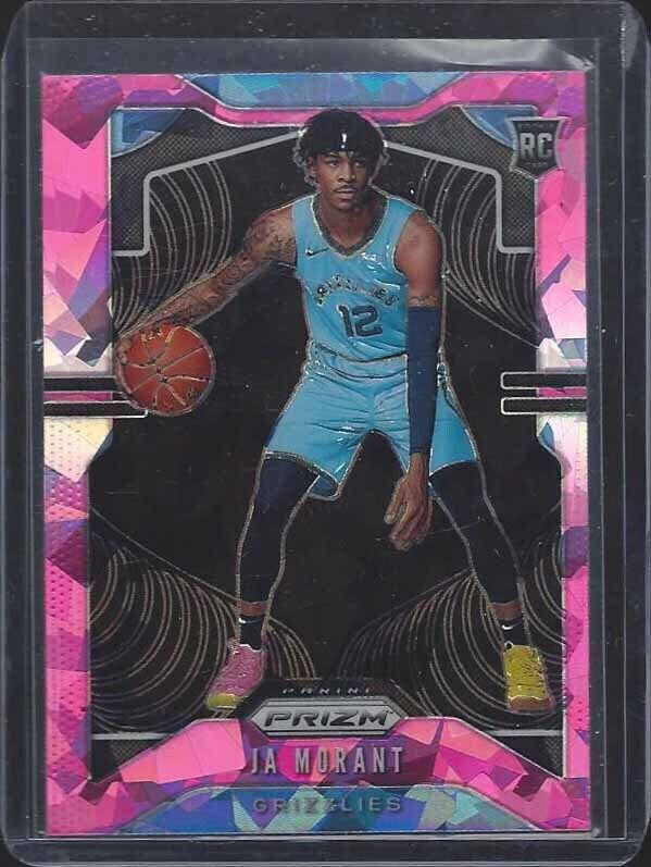 JA MORANT 2019-20 PANINI PRIZM PINK ICE ROOKIE PRIZMS SSP RC #249