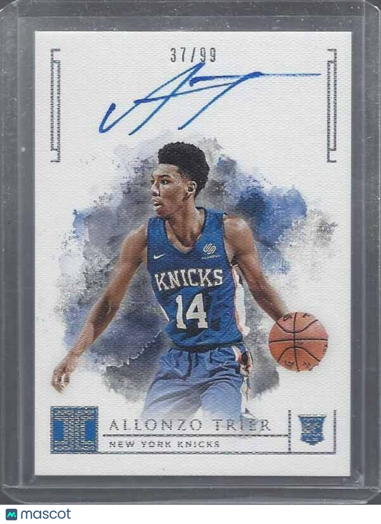 ALLONZO TRIER 2018-19 PANINI IMPECCABLE ON CARD ROOKIE AUTO RC #D 37/99