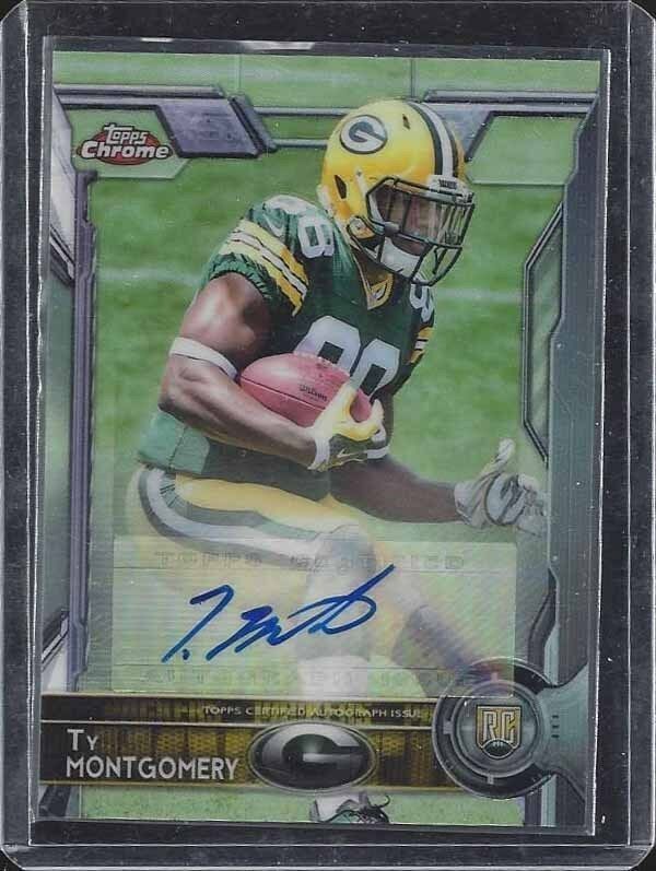 TY MONTGOMERY 2015 TOPPS CHROME GREEN BAY PACKERS ROOKIE AUTO RC #119