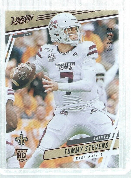TOMMY STEVENS 2020 PRESTIGE XTRA POINTS RED ROOKIE RC #D 339/399