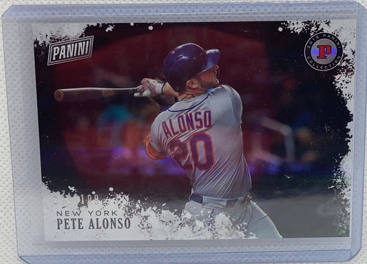 PETE ALONSO 2019 PANINI BLACK FRIDAY HOLO FOIL RC #D 128/199