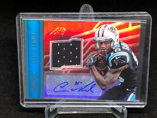 CURTIS SAMUEL 2017 PANINI PHOENIX RED JERSEY AUTO RC #D /299