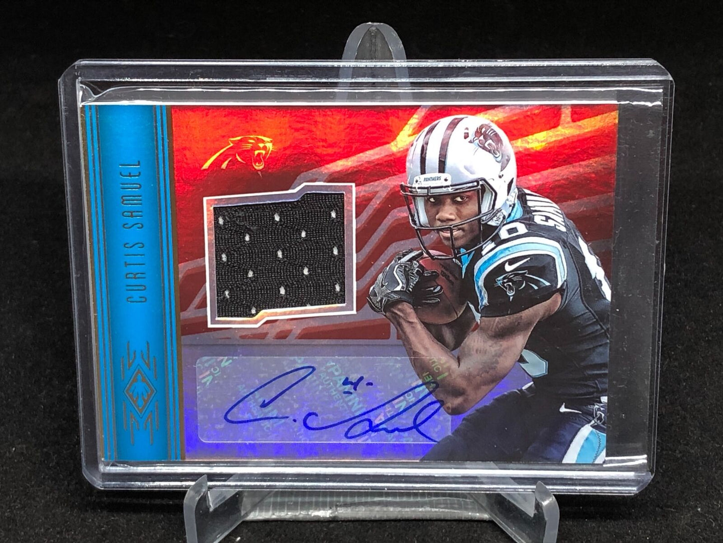 CURTIS SAMUEL 2017 PANINI PHOENIX RED JERSEY AUTO RC #D /299