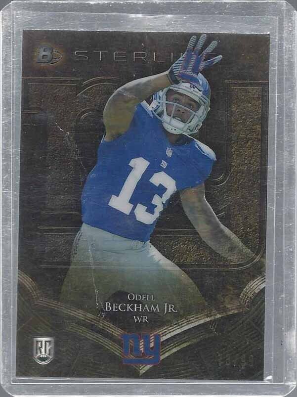 ODELL BECKHAM JR 2014 BOWMAN STERLING GOLD ROOKIE REFRACTOR RC #D 73/99