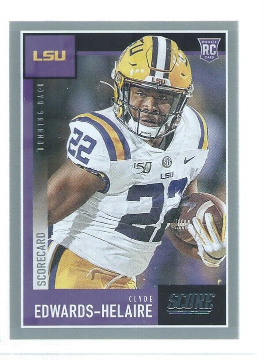 CLYDE EDWARDS-HELAIRE 2018 SCORE SCORECARD GRAY ROOKIE RC #376