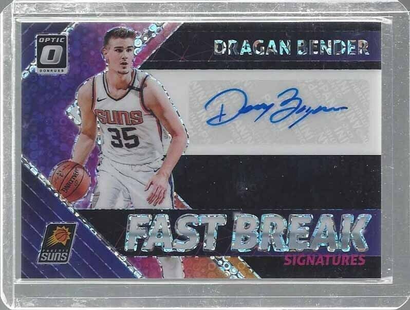 DRAGAN BENDER 2018-19 DONRUSS OPTIC FAST BREAK BLACK FINITE PRIZM AUTO #D 1/1