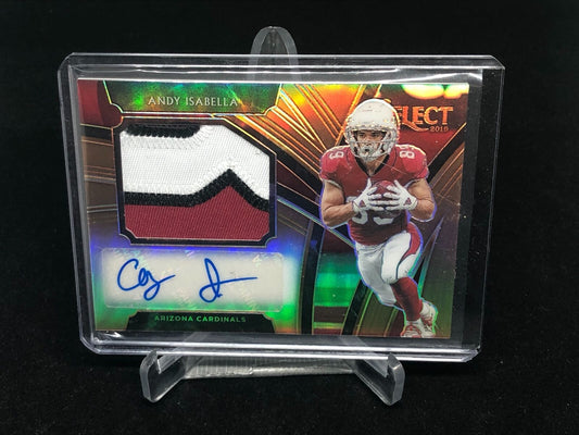 ANDY ISABELLA 2019 PANINI SELECT COPPER 3 CLR PATCH AUTO RC #D 20/25