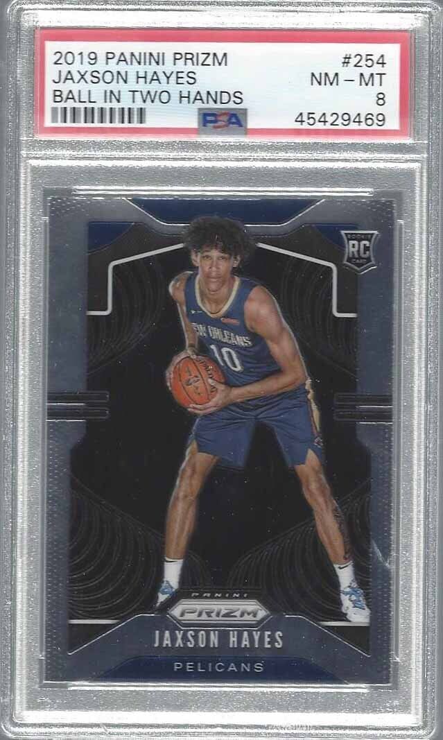 JAXSON HAYES 2019-20 PANINI PRIZM SP PHOTO VARIATION ROOKIE RC #254 PSA 8