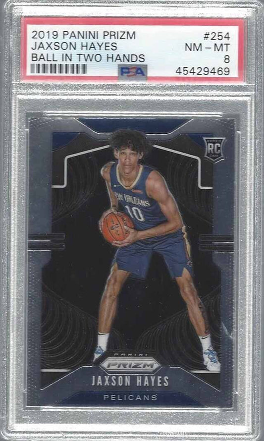 JAXSON HAYES 2019-20 PANINI PRIZM SP PHOTO VARIATION ROOKIE RC #254 PSA 8