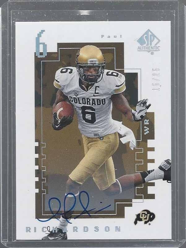 PAUL RICHARDSON 2014 SP AUTHENTIC LIMITED SILVER ON CARD ROOKIE AUTO RC #D 15/25