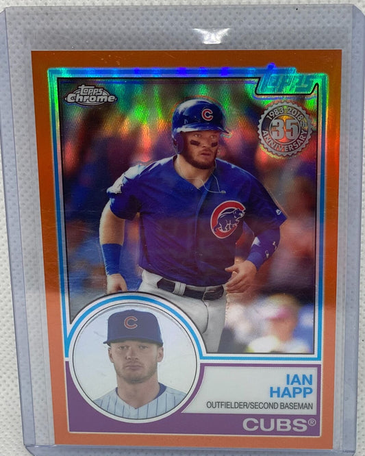 IAN HAPP 2018 TOPPS CHROME ORANGE REFRACTOR 35 ANNIVERSARY RC #D 22/25