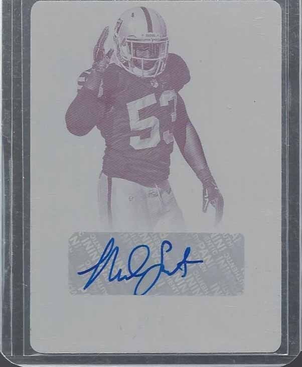 MALCOLM SMITH 2016 LIMITED INK MAGENTA PRINTING PLATE AUTO #D 1/1