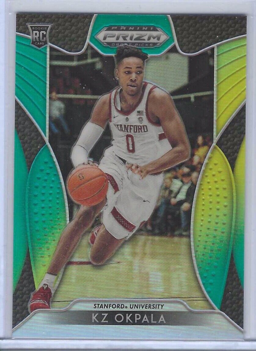 KZ OKPALA 2019-20 PANINI PRIZM DRAFT PICKS GREEN AND YELLOW ROOKIE RC #d /249