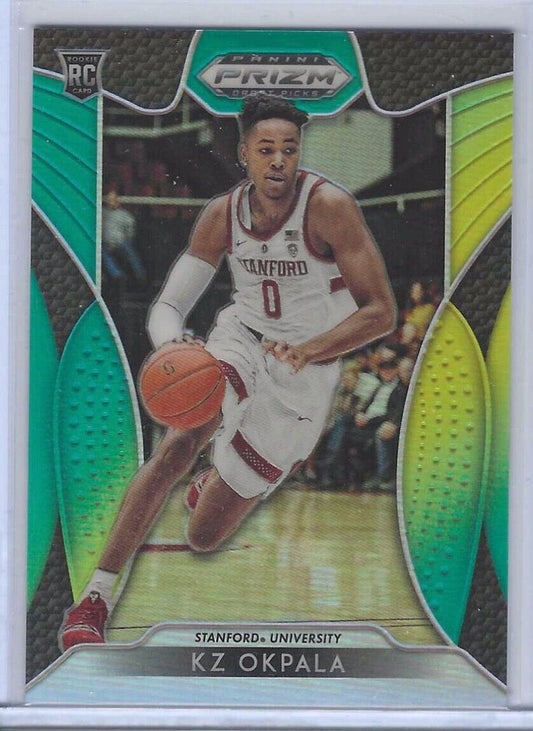 KZ OKPALA 2019-20 PANINI PRIZM DRAFT PICKS GREEN AND YELLOW ROOKIE RC #d /249