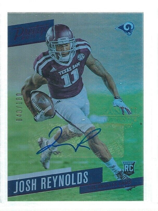 JOSH REYNOLDS 2017 PANINI PRESTIGE AUTO PURPLE RC #D 40/100