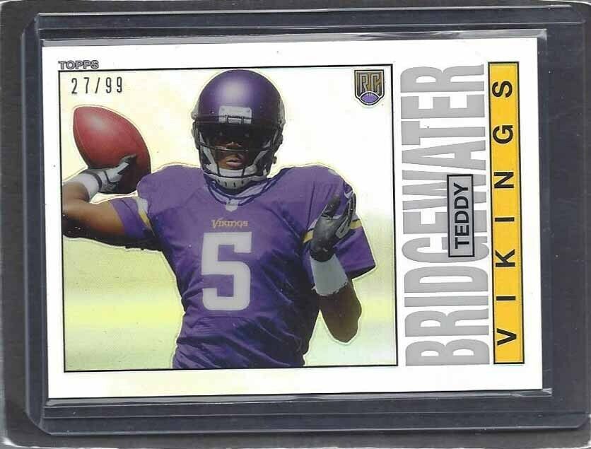 TEDDY BRIDGEWATER 2014 TOPPS CHROME 1986 RETRO REFRACTOR RC #D 27/99