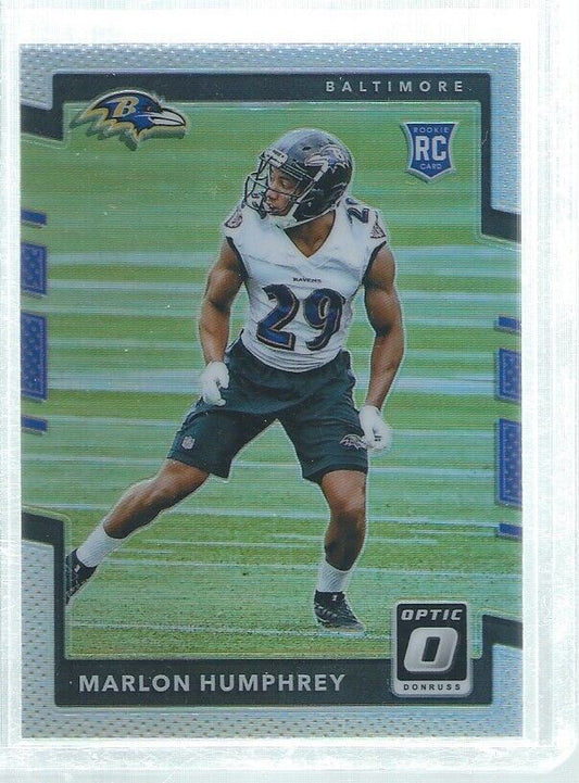 MARLON HUMPHREY 2017 DONRUSS OPTIC SILVER HOLO ROOKIE RC #128
