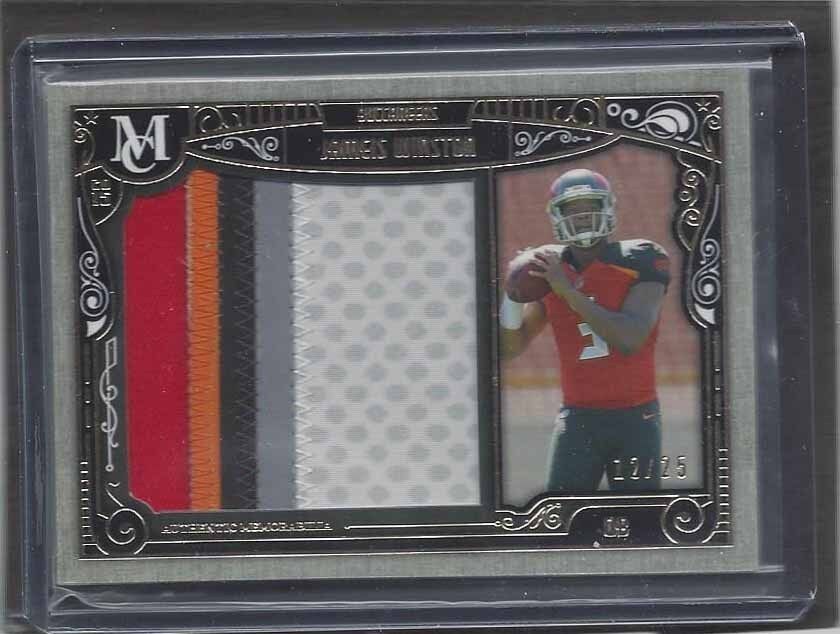 JAMEIS WINSTON 2015 TOPPS MUSEUM GOLD JUMBO 5 COLOR ROOKIE PATCH RC #D 12/25