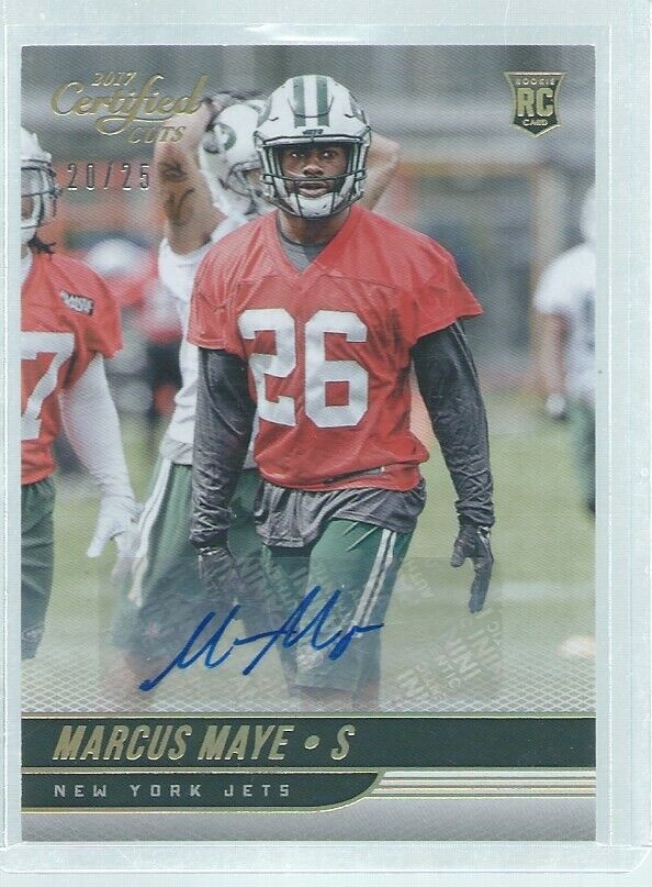 MARCUS MAYE 2017 PANINI CERTIFIED CUTS GOLD AUTO RC #D 20/25