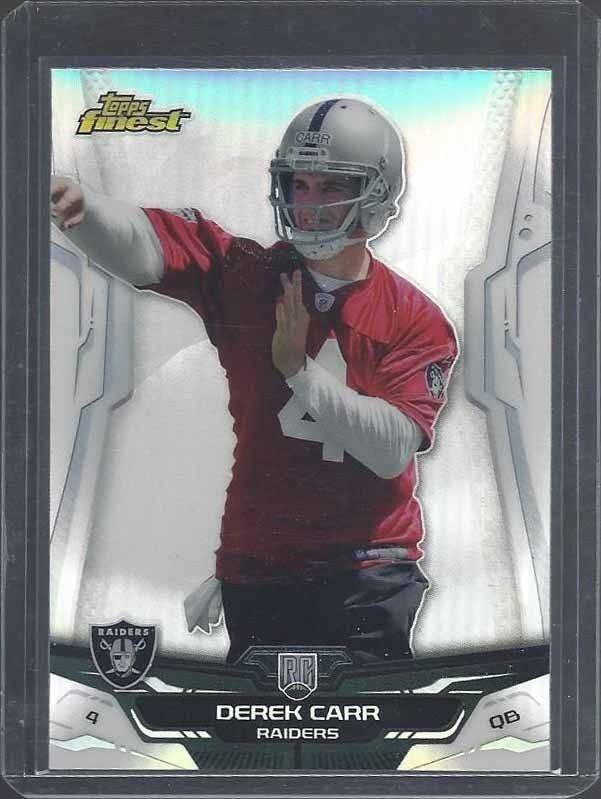 DEREK CARR 2014 TOPPS FINEST RAIDERS ROOKIE REFRACTOR ROOKIE RC #122