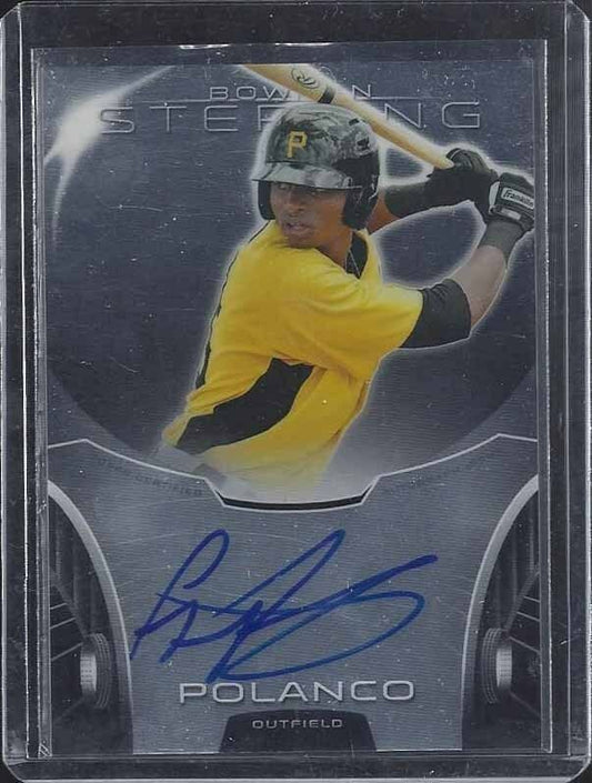 GREGORY POLANCO 2013 BOWMAN STERLING PIRATES PROSPECT ON CARD AUTO
