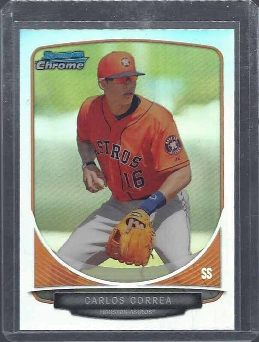 CARLOS CORREA 2013 BOWMAN CHROME TOP PROSPECT REFRACTOR #10