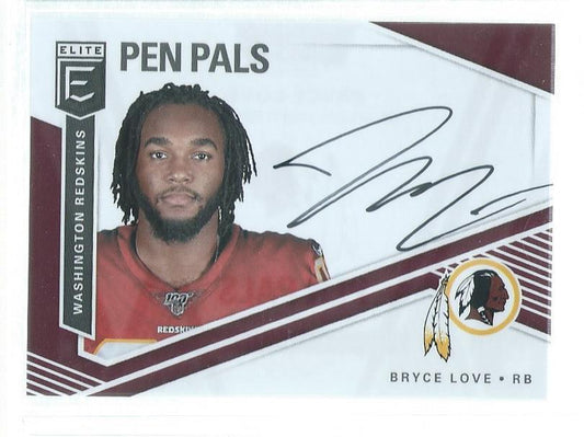 BRYCE LOVE 2019 PANINI DONRUSS ELITE PEN PALS ON CARD AUTO RC