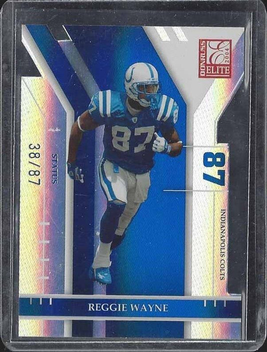 REGGIE WAYNE 2004 DONRUSS ELITE STATUS BLUE DIE CUT #D 38/87