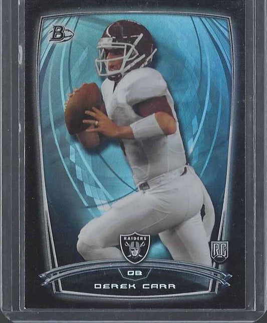 DEREK CARR 2014 BOWMAN BLACK FOIL HOLOFOIL RAIDERS ROOKIE RC #55